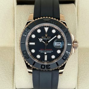 2024 Rolex Yacht-Master 40mm 126655 Rose Gold Oysterflex Black Dial for sale