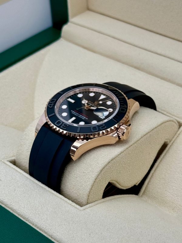 2024 Rolex Yacht-Master 40mm 126655 Rose Gold Oysterflex Black Dial for sale