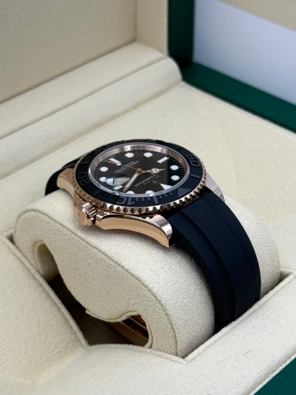 2024 Rolex Yacht-Master 40mm 126655 Rose Gold Oysterflex Black Dial for sale