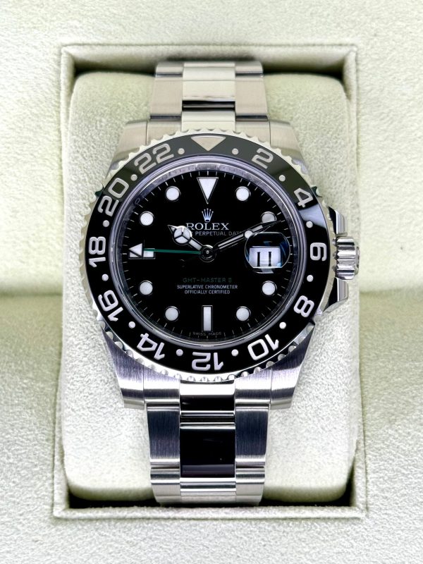 2012 Rolex GMT-Master II 40mm 116710LN Stainless Steel Black Dial (No. 1 of 7) for sale