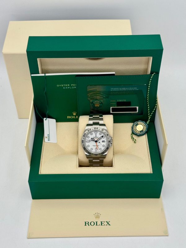 2024 Rolex Explorer II 42mm 226570 Stainless Steel Polar White Dial for sale
