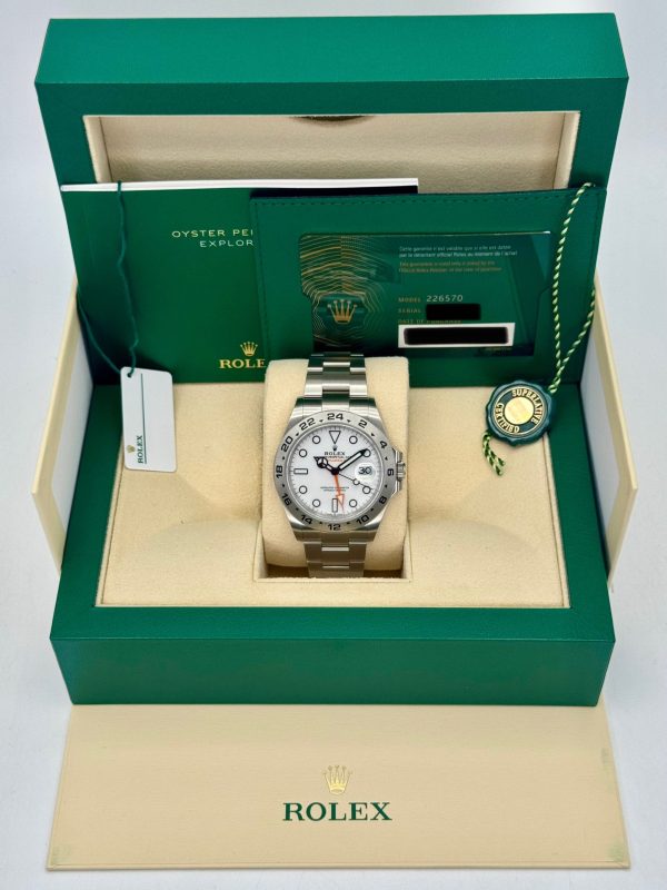 2024 Rolex Explorer II 42mm 226570 Stainless Steel Polar White Dial for sale