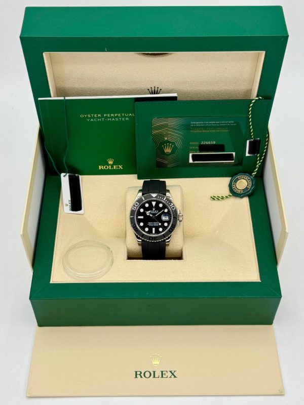 2023 Rolex Yacht-Master 42mm 226659 White Gold Oysterflex Black Dial for sale