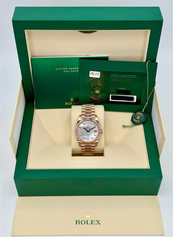 2024 Rolex Day-Date 40mm 228235 Rose Gold MOP Diamond Dial (Unworn) for sale