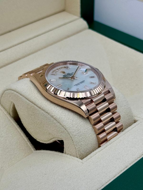 2024 Rolex Day-Date 40mm 228235 Rose Gold MOP Diamond Dial (Unworn) for sale