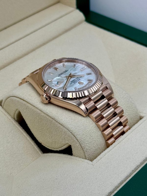 2024 Rolex Day-Date 40mm 228235 Rose Gold MOP Diamond Dial (Unworn) for sale