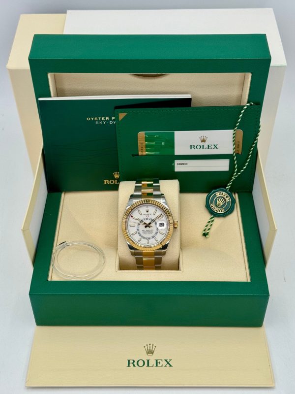 2019 Rolex Sky-Dweller 42mm 326933 Two-Tone Oyster White Dial for sale