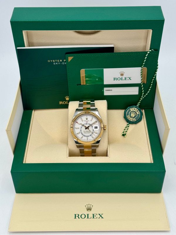 2019 Rolex Sky-Dweller 42mm 326933 Two-Tone Oyster White Dial for sale