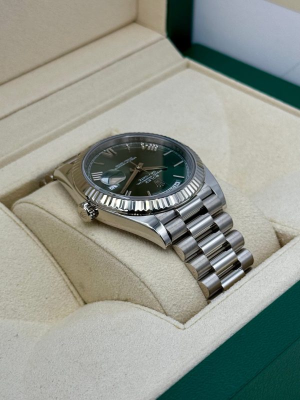 2023 Rolex Day-Date 40mm 228239 White Gold Olive Dial for sale