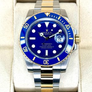 Rolex Submariner “Bluesy” 40mm 116613LB Two-Tone Flat Blue Dial for sale