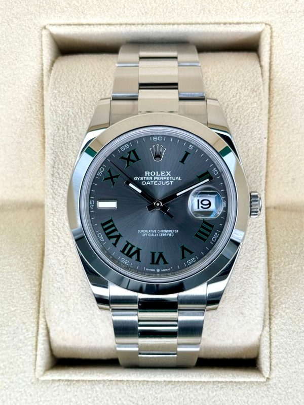 2023 Rolex Datejust 41mm 126300 Oyster Wimbledon Dial for sale