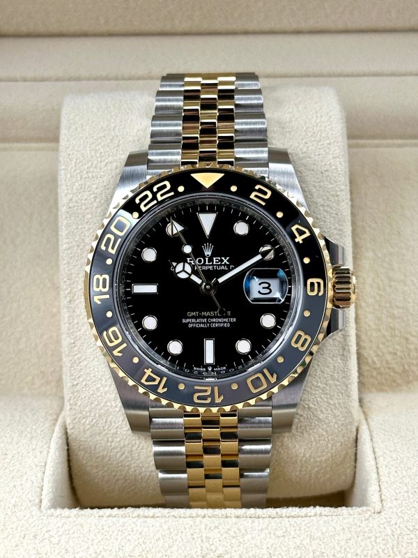 2023 Rolex GMT-Master II 40mm 126713GRNR Two-Tone Jubilee Black Dial (Unworn) for sale