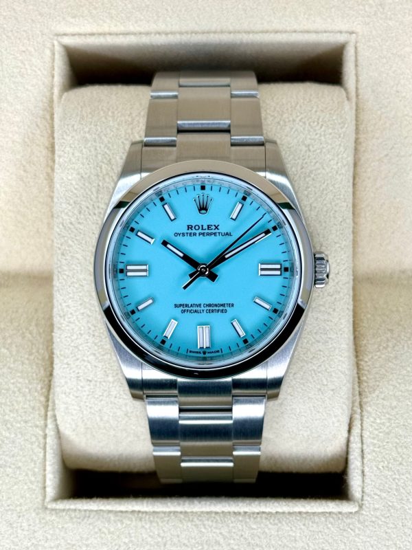 2023 Rolex Oyster Perpetual 36mm 126000 Tiffany Blue Dial for sale