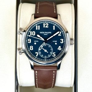 2021 Patek Philippe 37.5mm 7234G Calatrava Pilot Travel Time White Gold for sale
