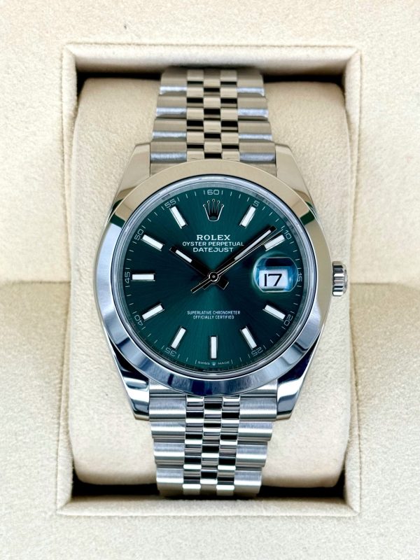 2022 Rolex Datejust 41mm 126300 Jubilee Green Dial for sale