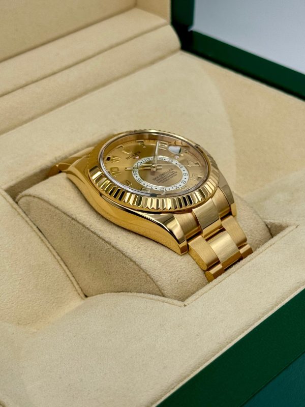 2019 Rolex Sky-Dweller 42mm 326938 Yellow Gold Oyster Champagne Dial for sale
