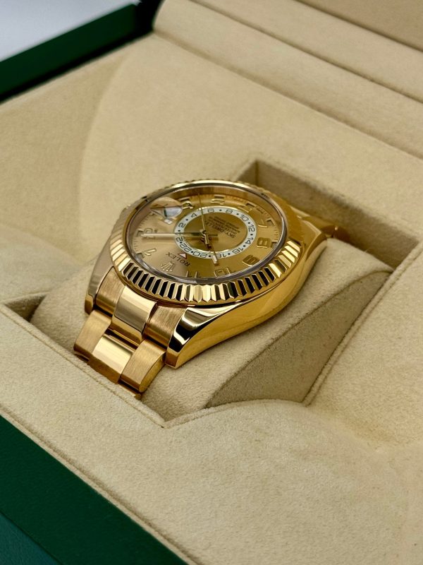 2019 Rolex Sky-Dweller 42mm 326938 Yellow Gold Oyster Champagne Dial for sale