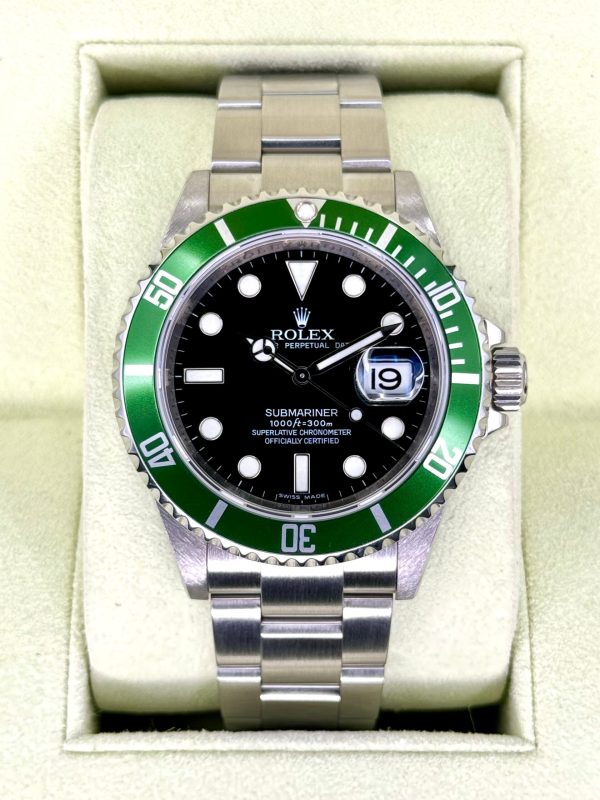 2009 Rolex Submariner “Kermit” 40mm 16610LV Stainless Steel Black Dial (No. 1 of 2) for sale