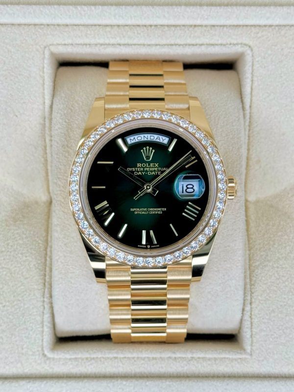 2024 Rolex Day-Date 40mm 228348RBR Presidential Green Dial (Unworn) for sale