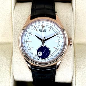 2018 Rolex Cellini Moonphase 39mm 50535 Rose Gold White Dial (No. 1 of 3) for sale