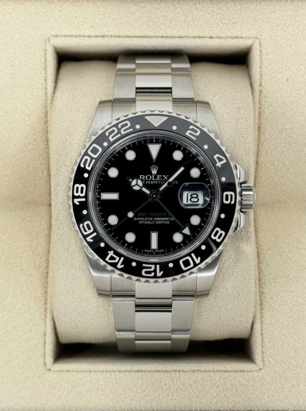 Rolex GMT-Master II 40mm 116710LN Stainless Steel Black Dial (No. 2 of 2) for sale