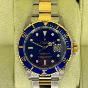 2008 Rolex Submariner “Bluesy” 40mm 16613 Two-Tone Blue Dial for sale