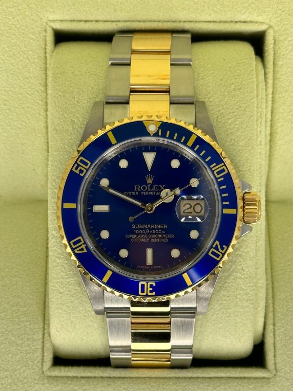 2008 Rolex Submariner “Bluesy” 40mm 16613 Two-Tone Blue Dial for sale