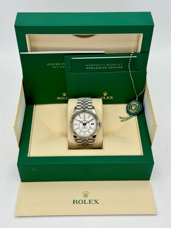 2022 Rolex Sky-Dweller 42mm 326934 Stainless Steel Jubilee White Dial for sale