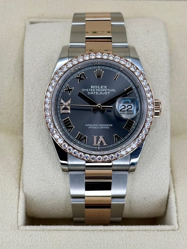 2023 Rolex Datejust 36mm 126281RBR Two-Tone Oyster Grey Dial (Unworn) for sale