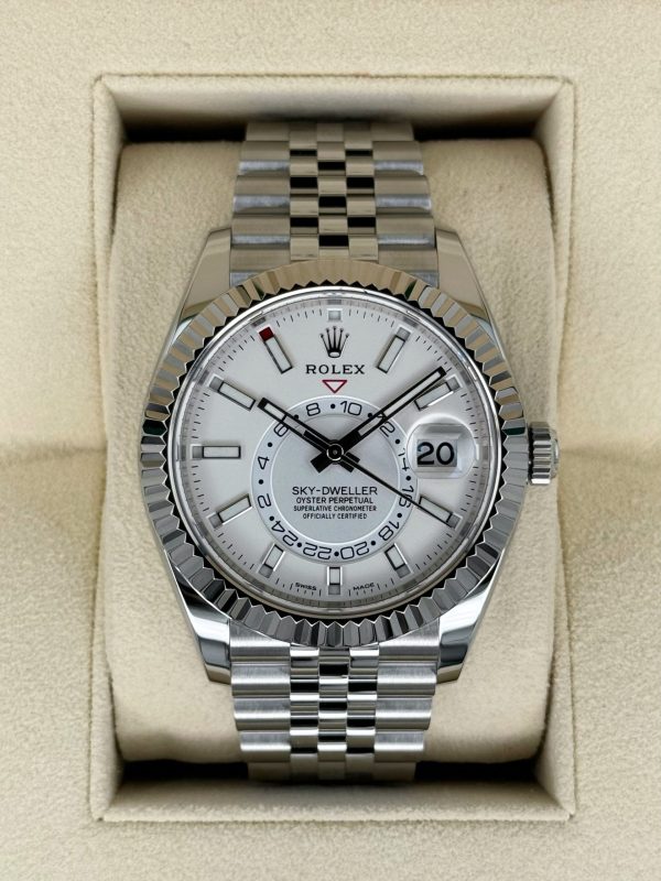2022 Rolex Sky-Dweller 42mm 326934 Stainless Steel Jubilee White Dial for sale