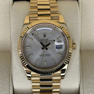 Rolex Day-Date 40mm 228238 Presidential Silver Motif Dial for sale