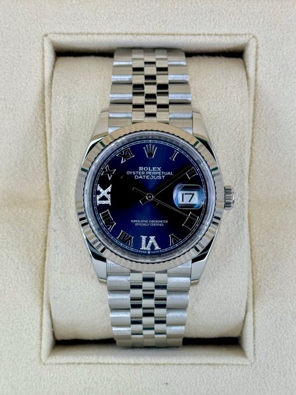 2023 Rolex Datejust 36mm 126234 Stainless Steel Jubilee Purple Dial for sale