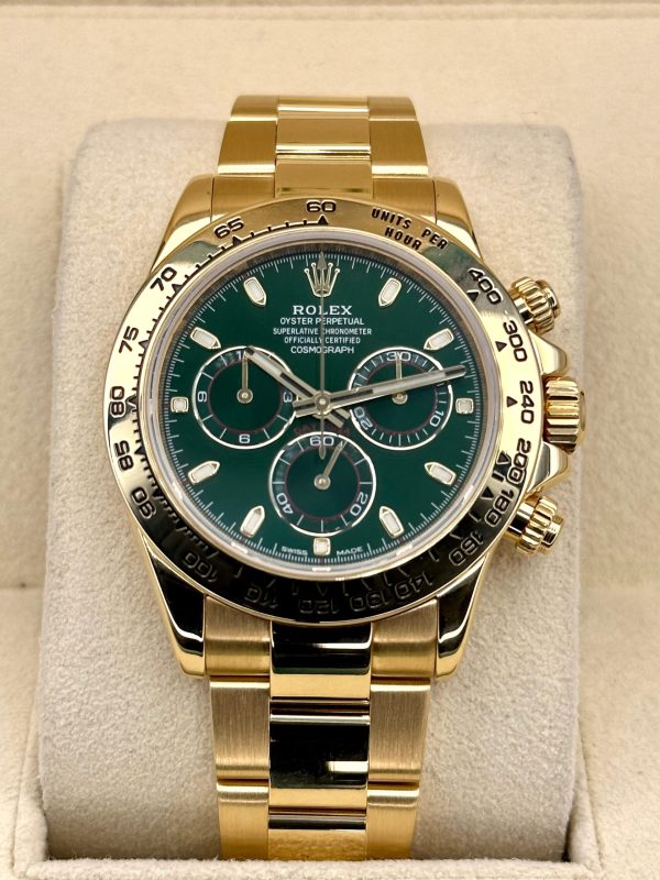Rolex Daytona “John Mayer” 40mm 116508 Yellow Gold Green Dial (No. 2 of 2) for sale