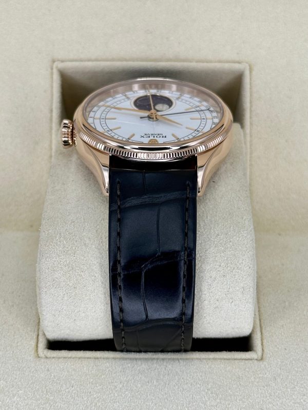 2022 Rolex Cellini Moonphase 39mm 50535 Rose Gold White Dial for sale