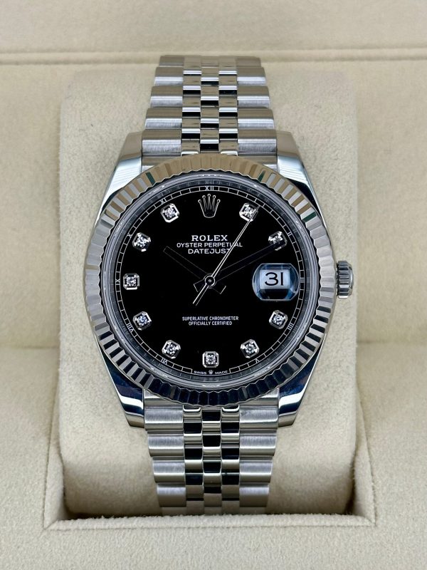 2021 Rolex Datejust 41mm 126334 Jubilee Black Diamond Dial for sale
