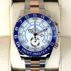 2018 Rolex Yacht-Master II 44mm 116681 Two-Tone White Dial for sale