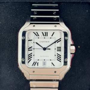 2022 Santos De Cartier 39.8mm WSSA0018 Stainless Steel White Dial for sale