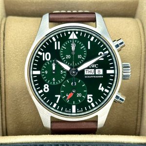 2023 IWC Pilot’s Chronograph 41mm IW388103 Stainless Steel Green Dial (Unworn) for sale