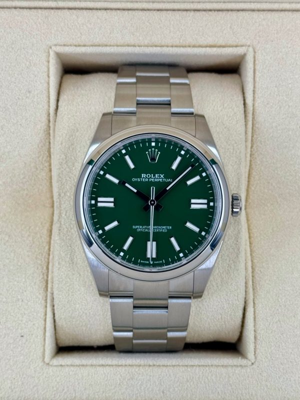 2023 Rolex Oyster Perpetual 41mm 124300 Green Dial for sale
