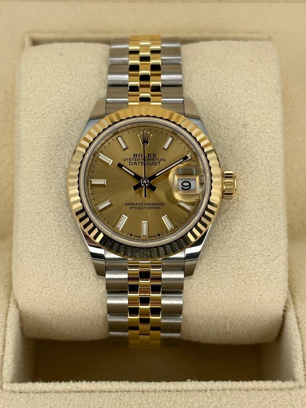 2023 Lady-Datejust 28mm 279173 Two-Tone Gold Stick Dial (Unworn) for sale