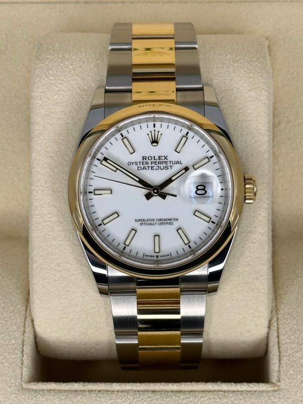 2023 Rolex Datejust 36mm 126203 Two-Tone Oyster White Stick Dial (Unworn) for sale
