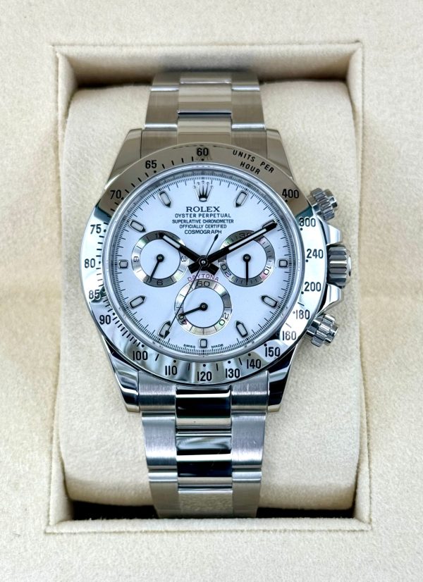 2015 Rolex Daytona 40mm 116520 Stainless Steel White APH Dial for sale