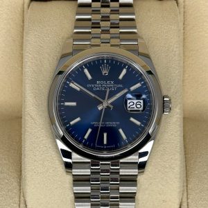 2023 Rolex Datejust 36mm 126200 Jubilee Blue Stick Dial (Unworn) for sale