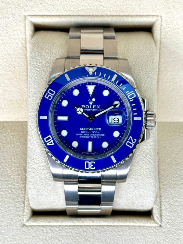 2018 Rolex Submariner “Smurf” 40mm 116619LB White Gold Blue Dial (No. 1 of 3) for sale