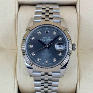 2017 Datejust 41mm 126334 Stainless Steel Jubilee Rhodium Diamond Dial for sale