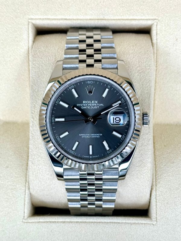 2021 Rolex Datejust 41mm 126334 Stainless Steel Jubilee Rhodium Dial (No. 1 of 2) for sale