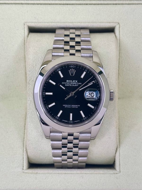 2018 Rolex Datejust 41mm 126300 Stainless Steel Jubilee Black Dial for sale