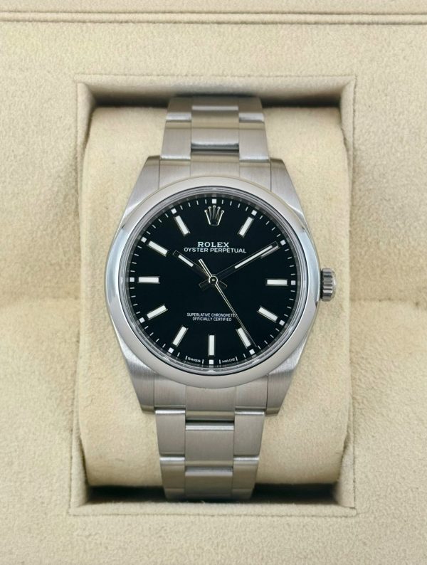 2019 Rolex Oyster Perpetual 39mm 114300 Black Dial for sale