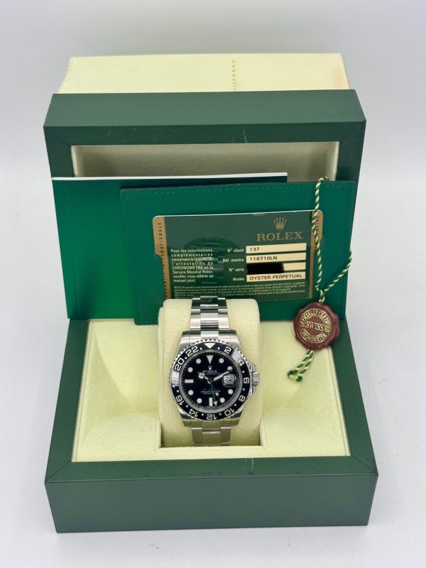 2012 Rolex GMT-Master II 40mm 116710LN Stainless Steel Black Dial (No. 7 of 7) for sale