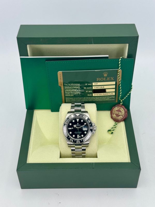 2012 Rolex GMT-Master II 40mm 116710LN Stainless Steel Black Dial (No. 7 of 7) for sale